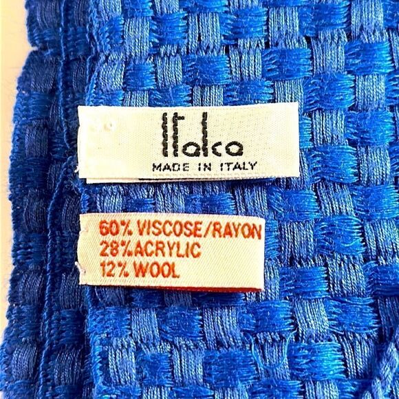 Italca Pashmina Scarf Royal Blue - Picture 3 of 8